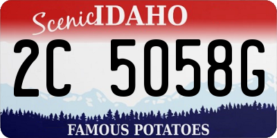 ID license plate 2C5058G