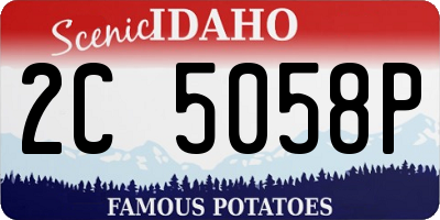 ID license plate 2C5058P