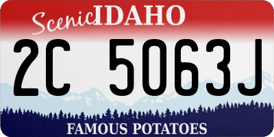 ID license plate 2C5063J