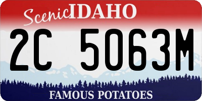 ID license plate 2C5063M