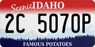 ID license plate 2C5070P