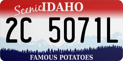 ID license plate 2C5071L