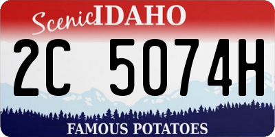 ID license plate 2C5074H