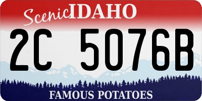 ID license plate 2C5076B