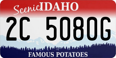 ID license plate 2C5080G