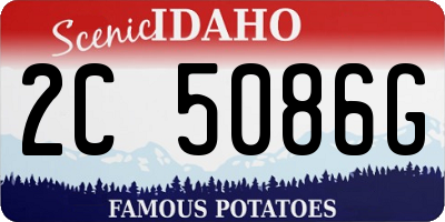 ID license plate 2C5086G