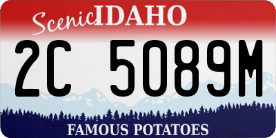 ID license plate 2C5089M