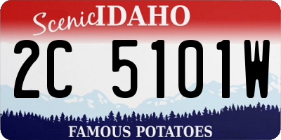 ID license plate 2C5101W