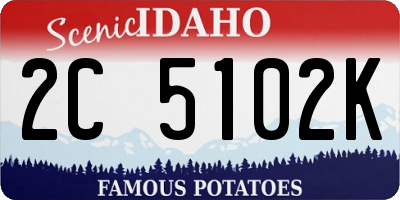 ID license plate 2C5102K