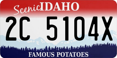 ID license plate 2C5104X