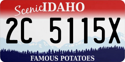 ID license plate 2C5115X