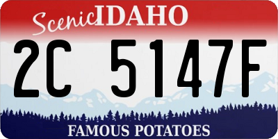 ID license plate 2C5147F