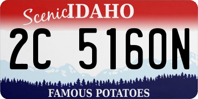 ID license plate 2C5160N