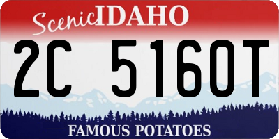 ID license plate 2C5160T