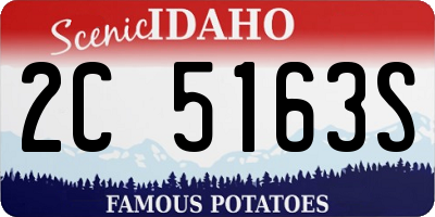 ID license plate 2C5163S