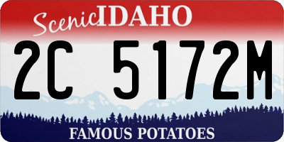 ID license plate 2C5172M