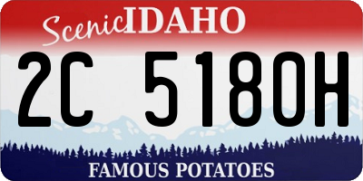 ID license plate 2C5180H