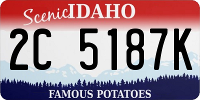 ID license plate 2C5187K
