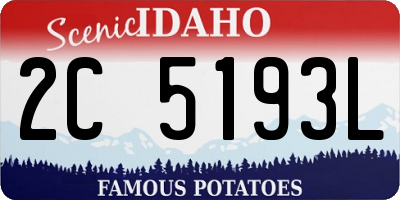 ID license plate 2C5193L