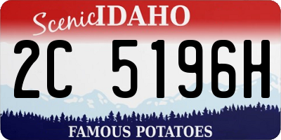 ID license plate 2C5196H