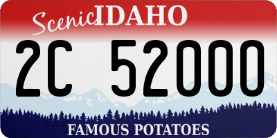 ID license plate 2C5200O