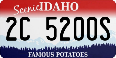 ID license plate 2C5200S