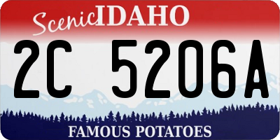 ID license plate 2C5206A