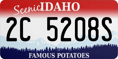 ID license plate 2C5208S