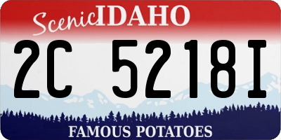 ID license plate 2C5218I