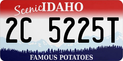 ID license plate 2C5225T