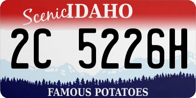 ID license plate 2C5226H