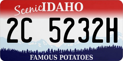 ID license plate 2C5232H