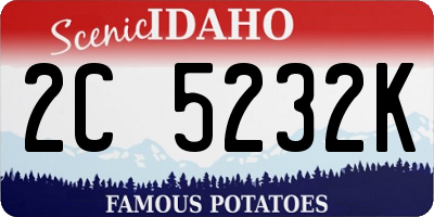 ID license plate 2C5232K