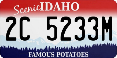 ID license plate 2C5233M