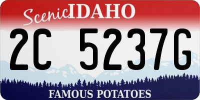 ID license plate 2C5237G