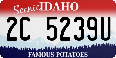 ID license plate 2C5239U