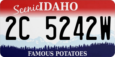 ID license plate 2C5242W