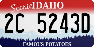 ID license plate 2C5243D