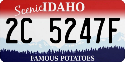 ID license plate 2C5247F