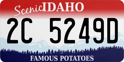 ID license plate 2C5249D