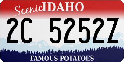 ID license plate 2C5252Z