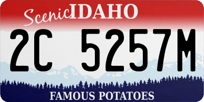 ID license plate 2C5257M