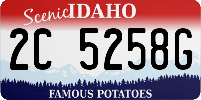 ID license plate 2C5258G