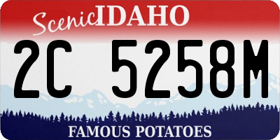 ID license plate 2C5258M
