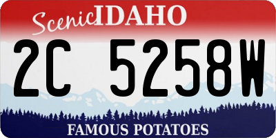 ID license plate 2C5258W