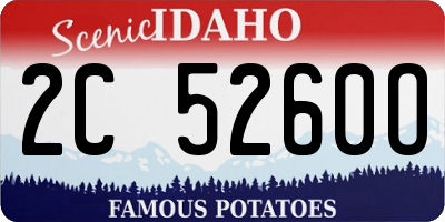 ID license plate 2C5260O