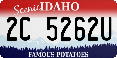 ID license plate 2C5262U