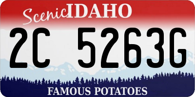 ID license plate 2C5263G