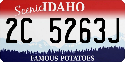 ID license plate 2C5263J
