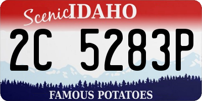 ID license plate 2C5283P